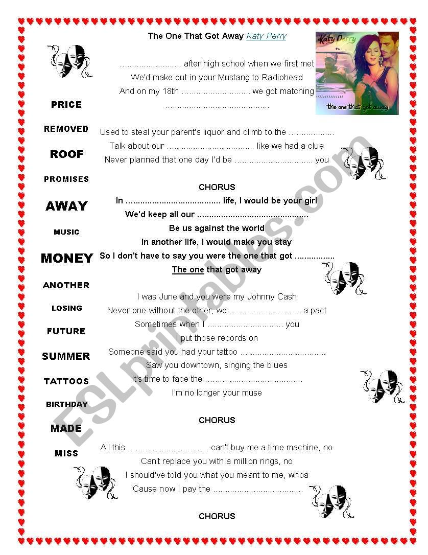 The one that got away worksheet