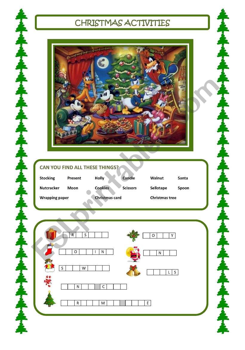 Christmas Activities worksheet