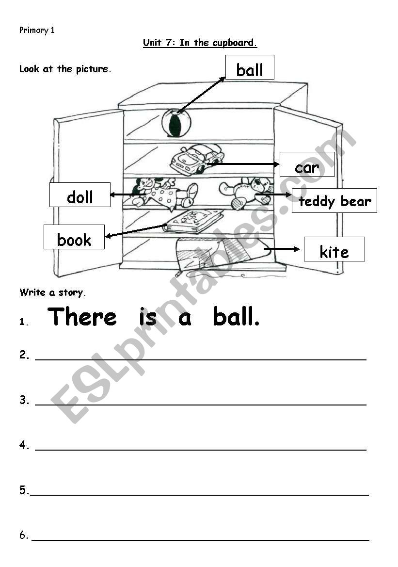 In the cupboard worksheet