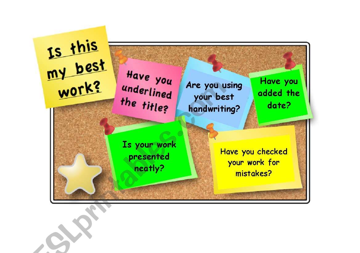Is this your best work? worksheet