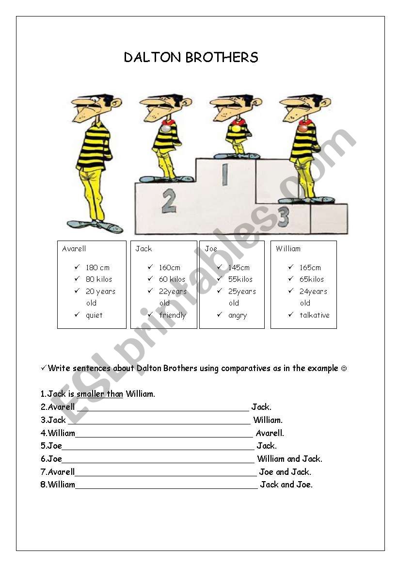 comparatives worksheet