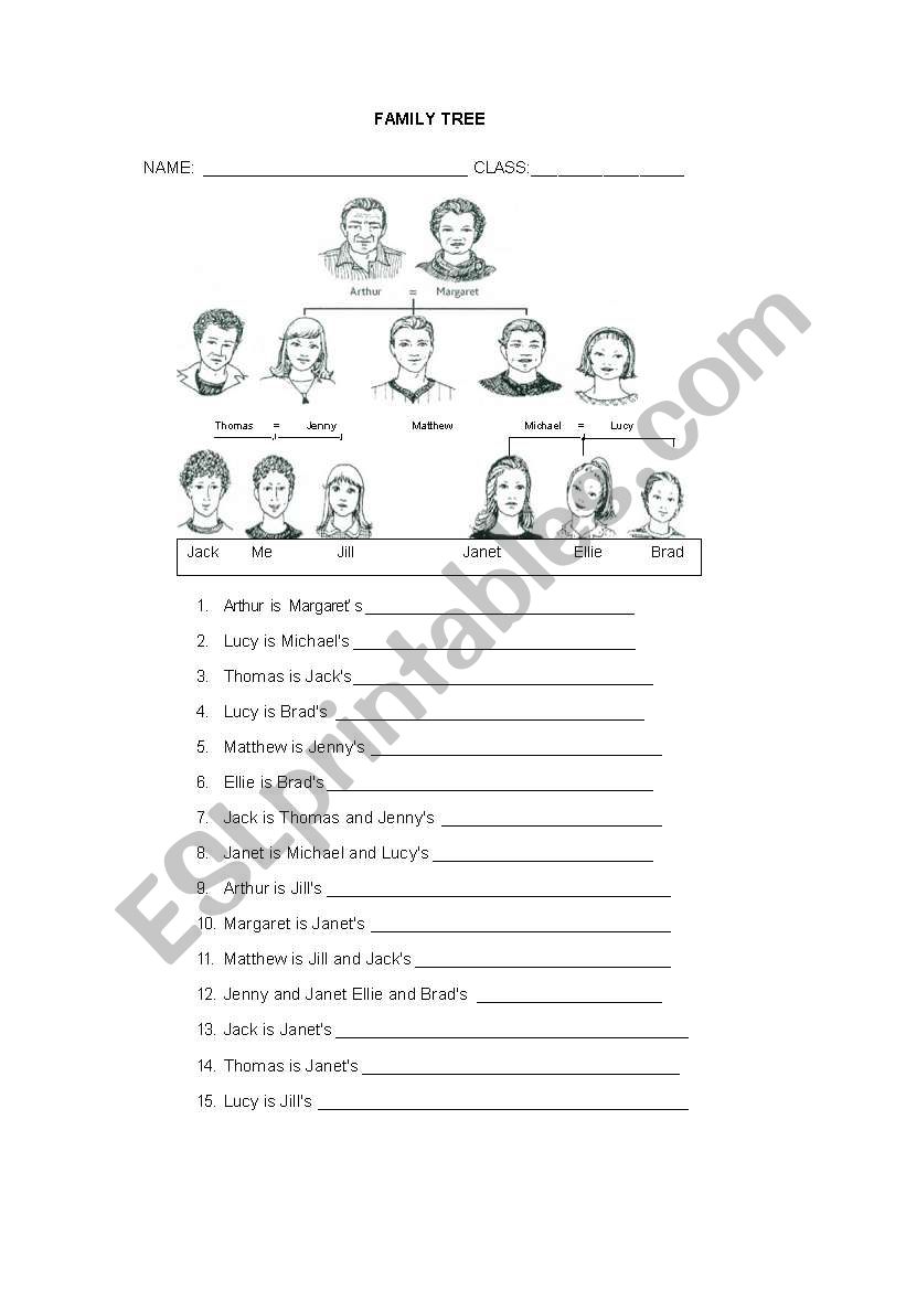 Family Tree worksheet