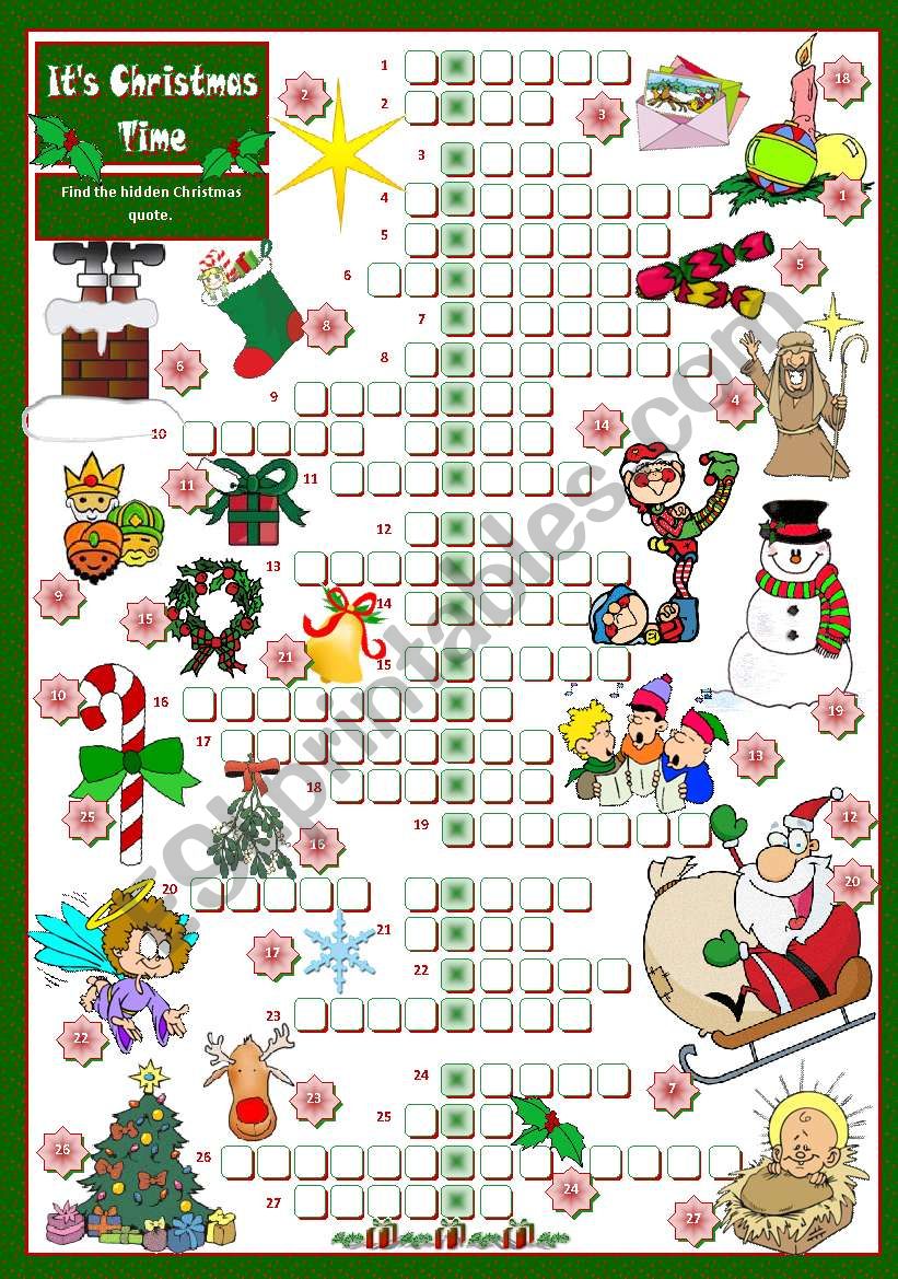 ItÂ´s Christmas Time! - ESL worksheet by mariaolimpia