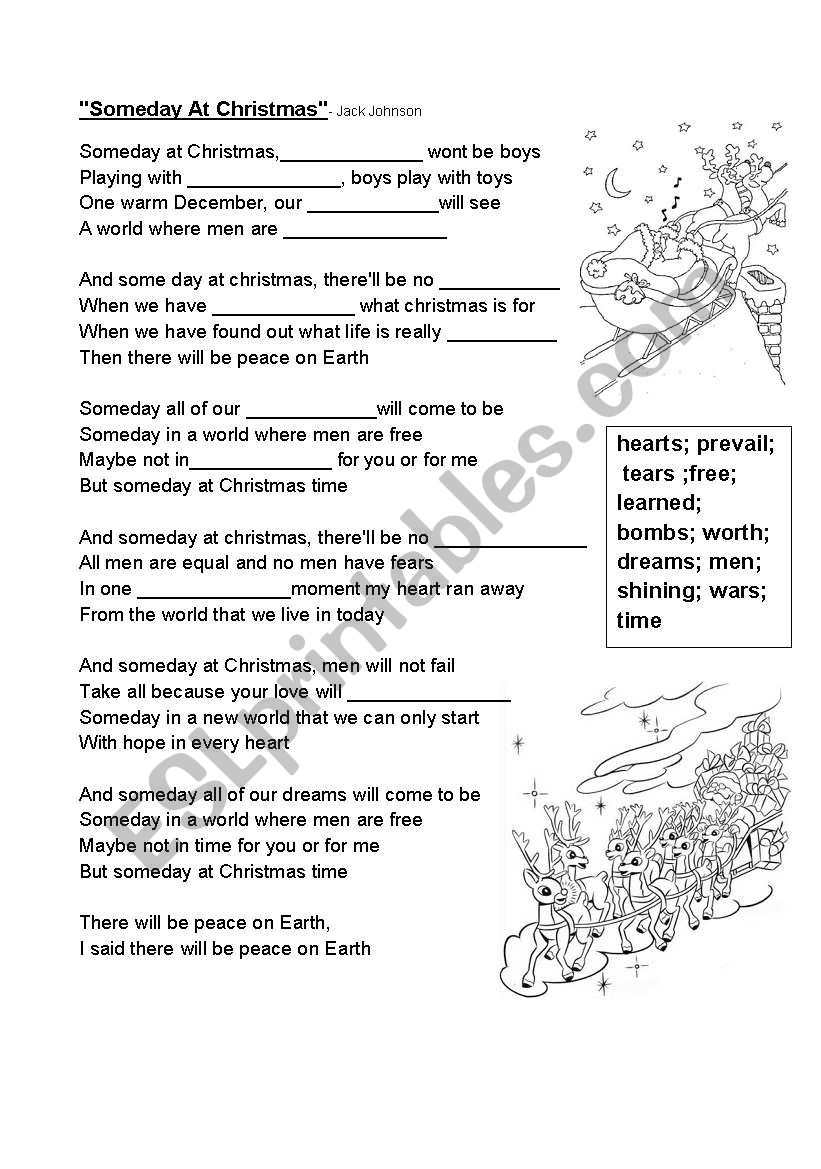 someday at christmas worksheet