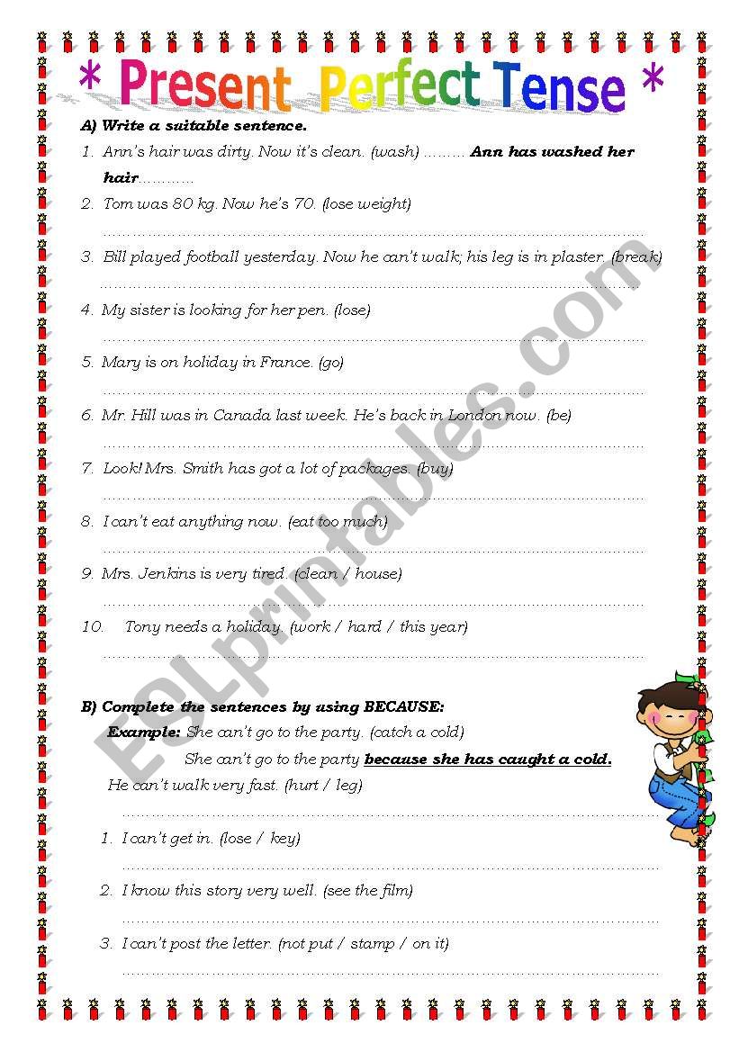 Present Perfect Simple worksheet