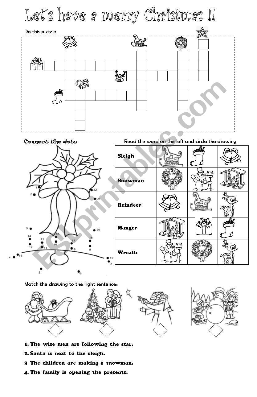 lets have a merry Christmas! worksheet