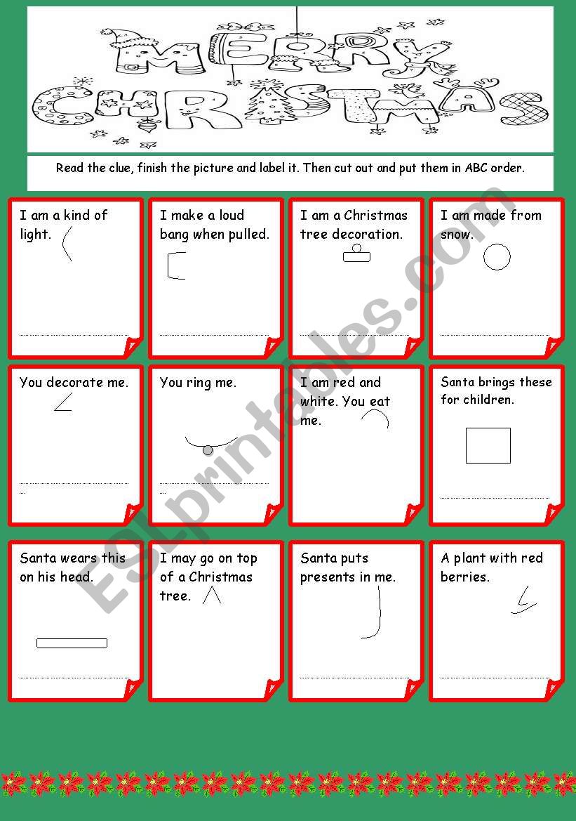 Christmas worksheet