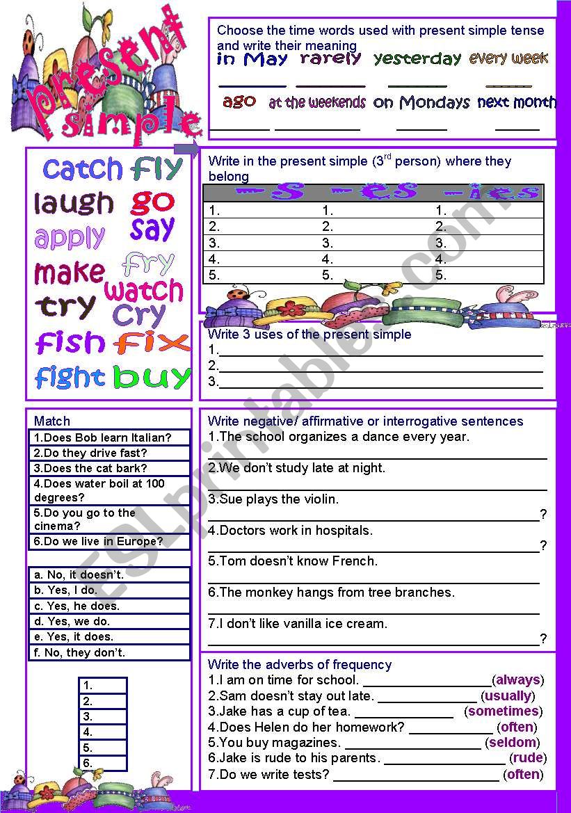 Present Simple worksheet