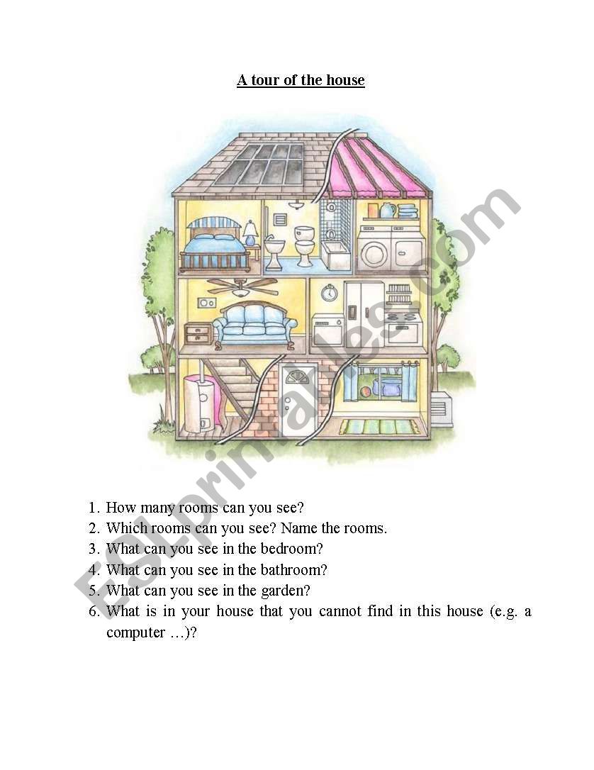 A tour of the house worksheet