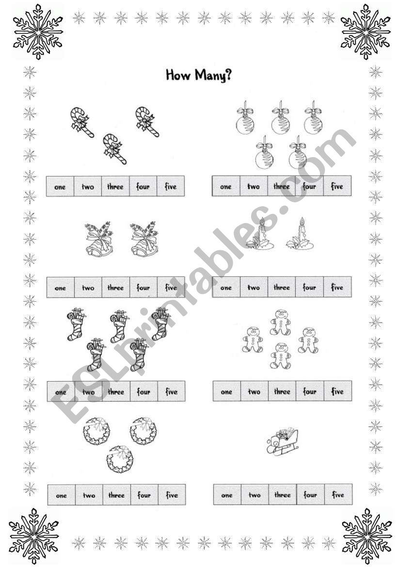 Christmas Counting worksheet