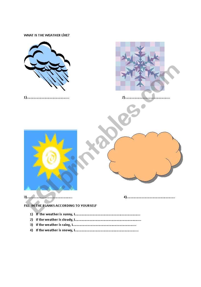 what is the weather like? worksheet