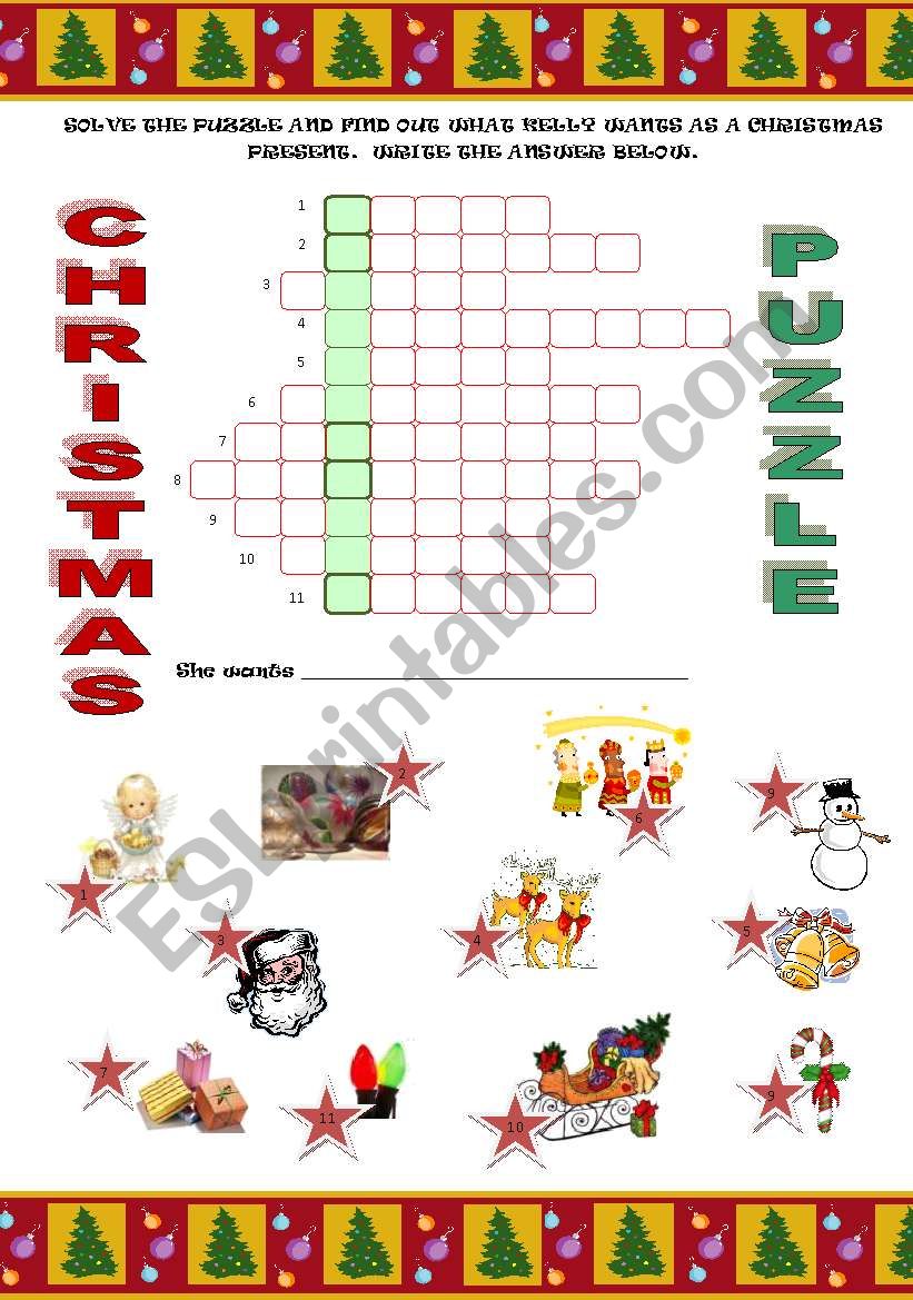 Christmas Puzzle worksheet