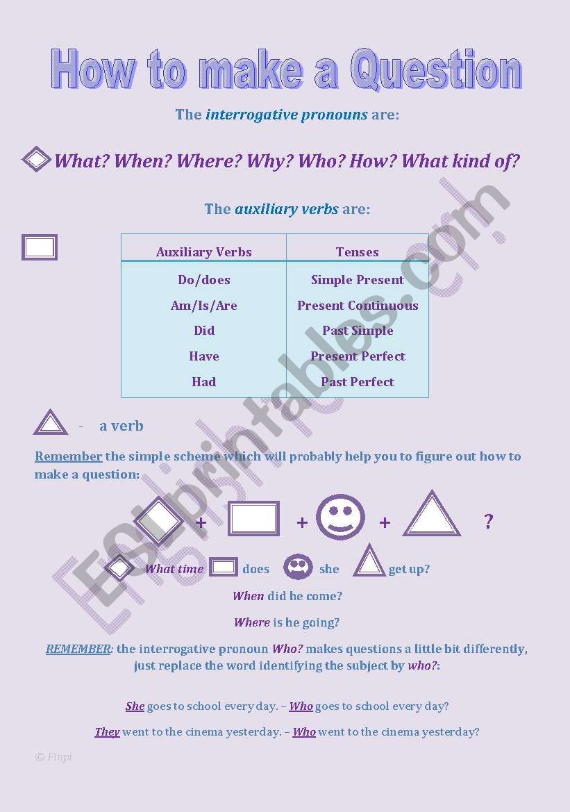 How to make a question? worksheet