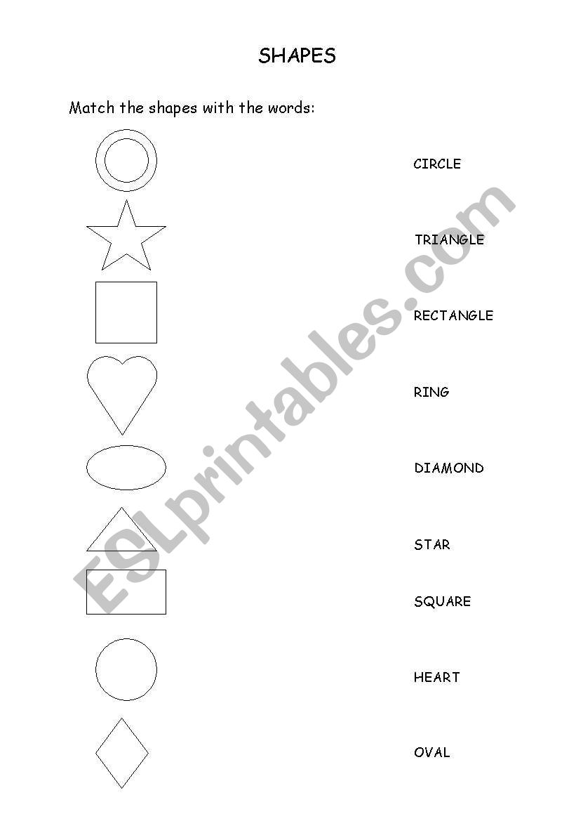 Shapes worksheet