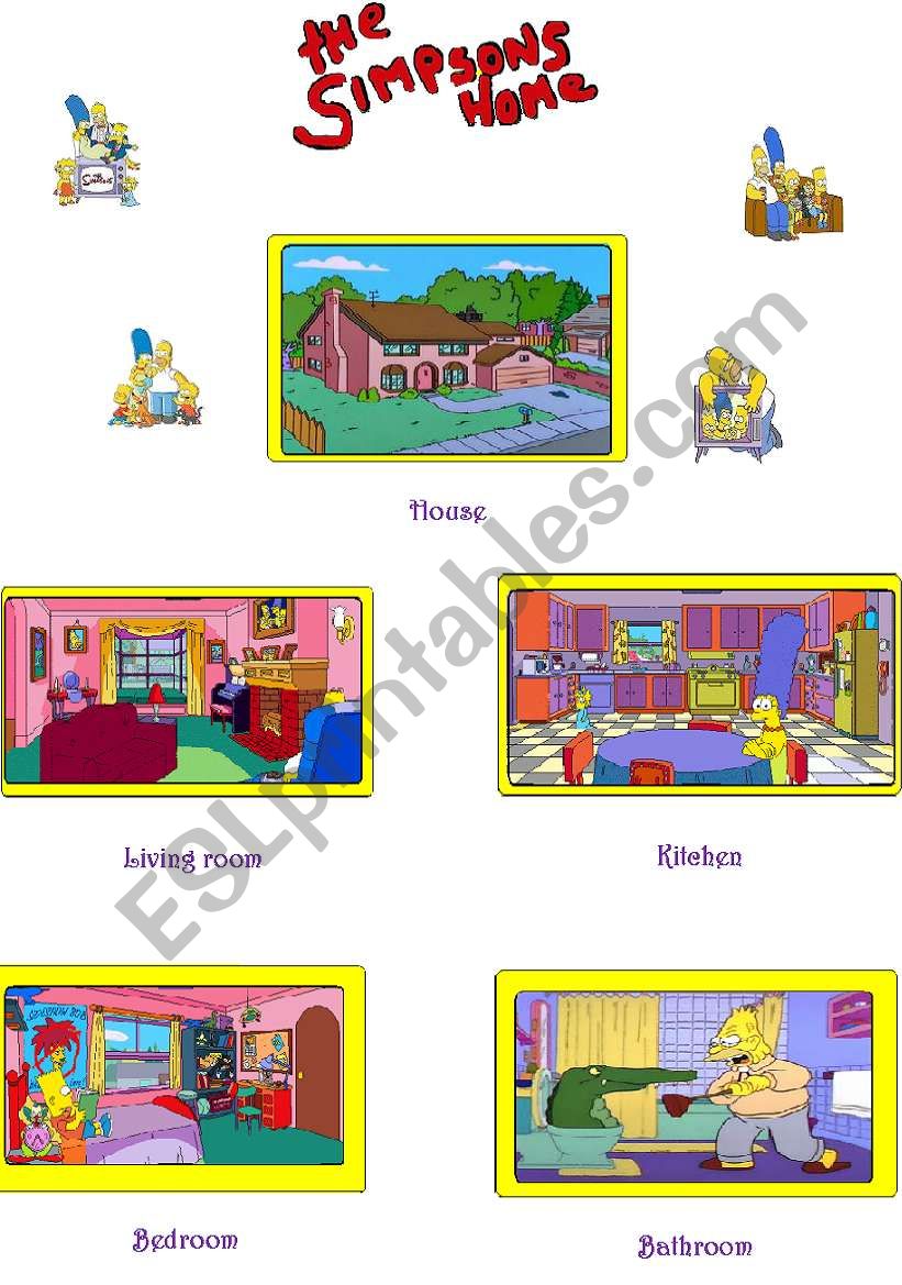 The Simpsons home worksheet