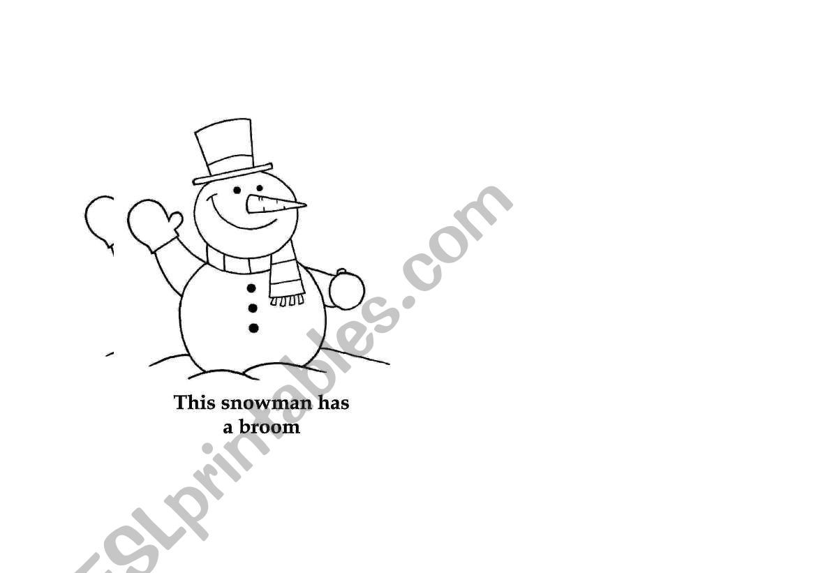 Snowman book part 4/4 worksheet