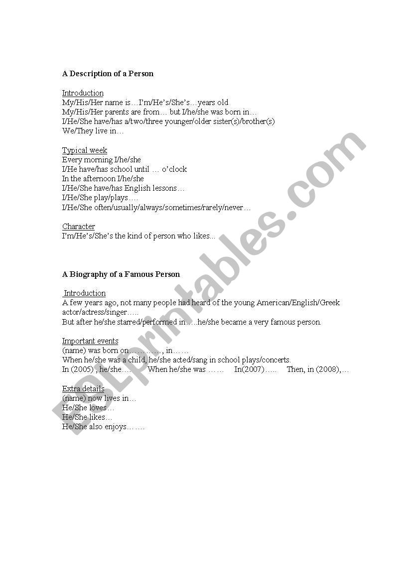 intermediate essays worksheet