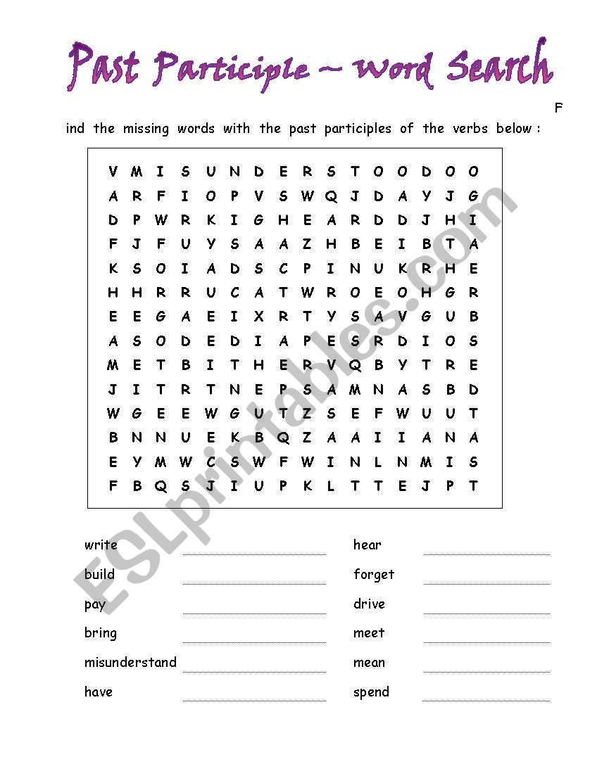 Present Perfect Simple_Word Search