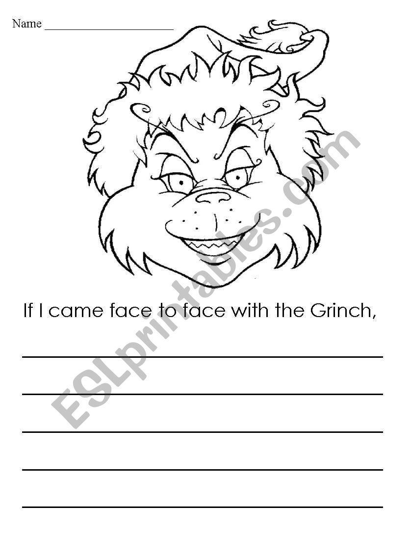 Grinch Writing worksheet