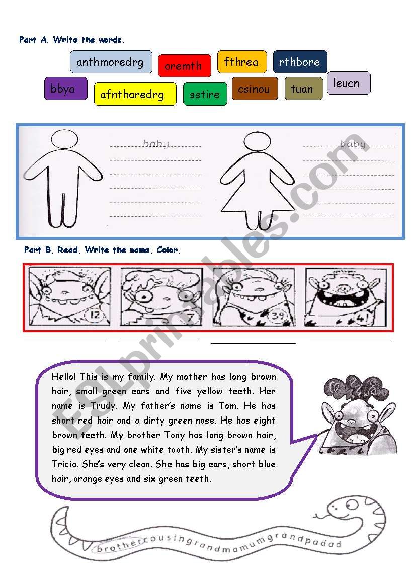 family worksheet