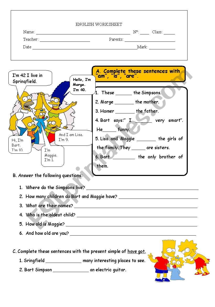 English worksheet worksheet