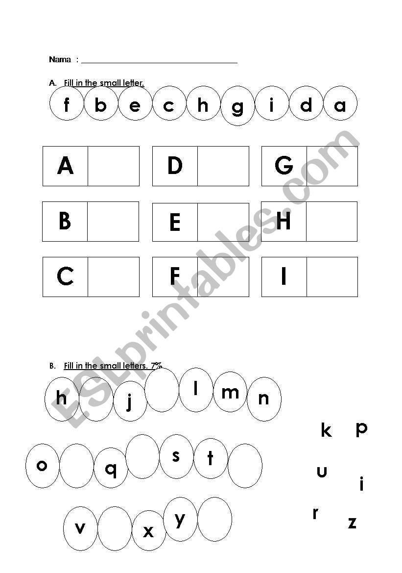 Alphabet worksheet worksheet