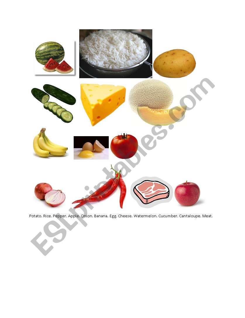 Food worksheet