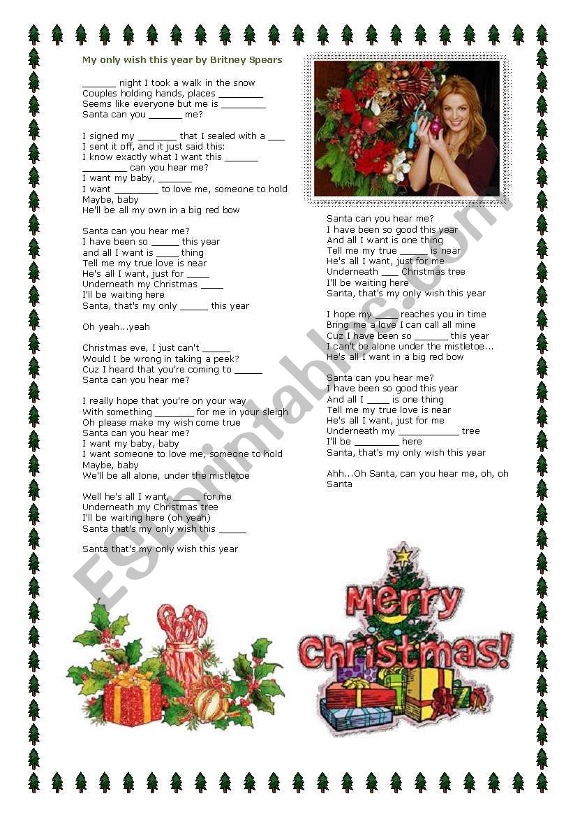 My only wish this year by Britney Spears Christmas song