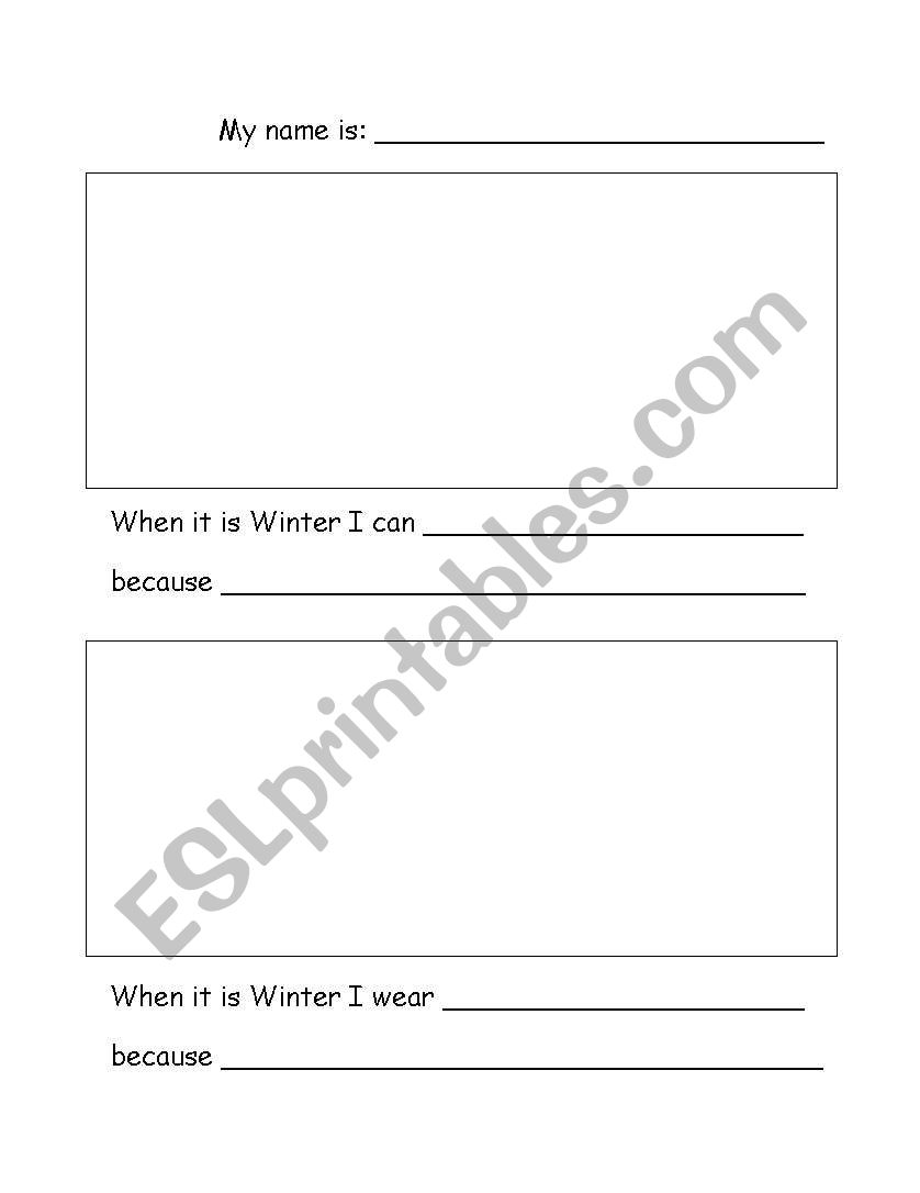 Four Seasons Booklet worksheet