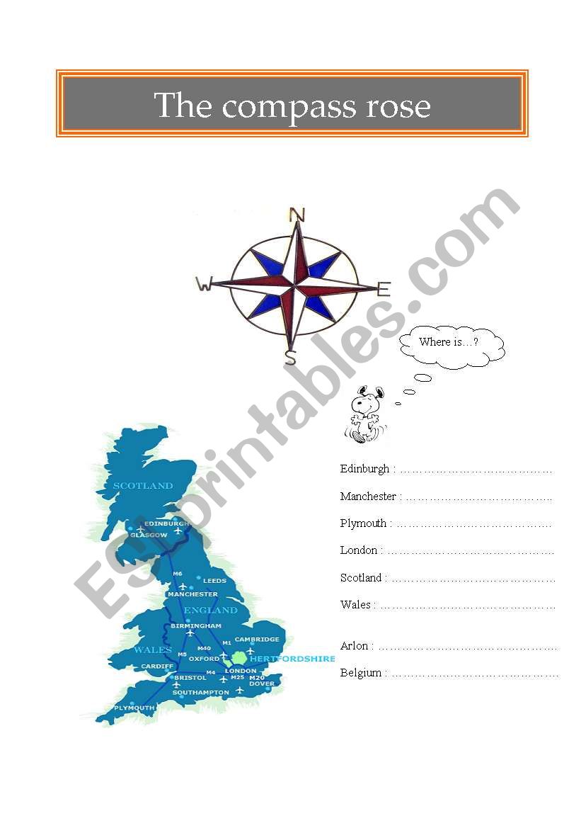 the compass rose worksheet