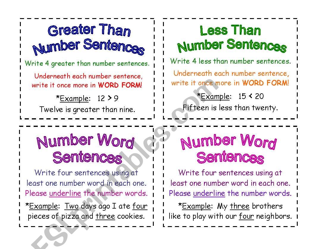 Math Task Cards worksheet