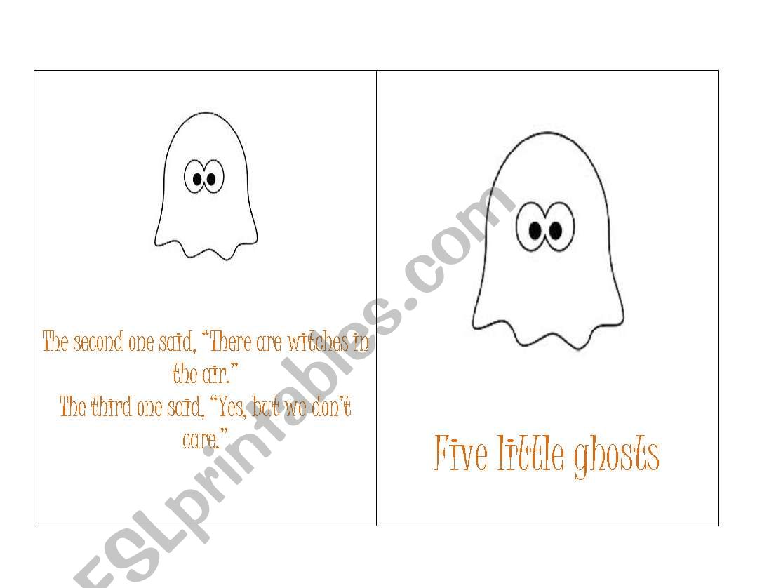 Halloween story book worksheet