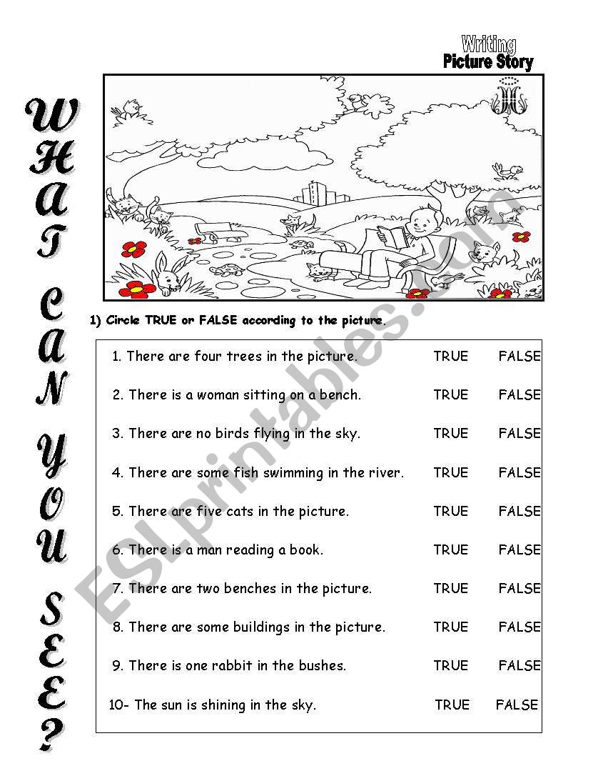 Describing pictures worksheet