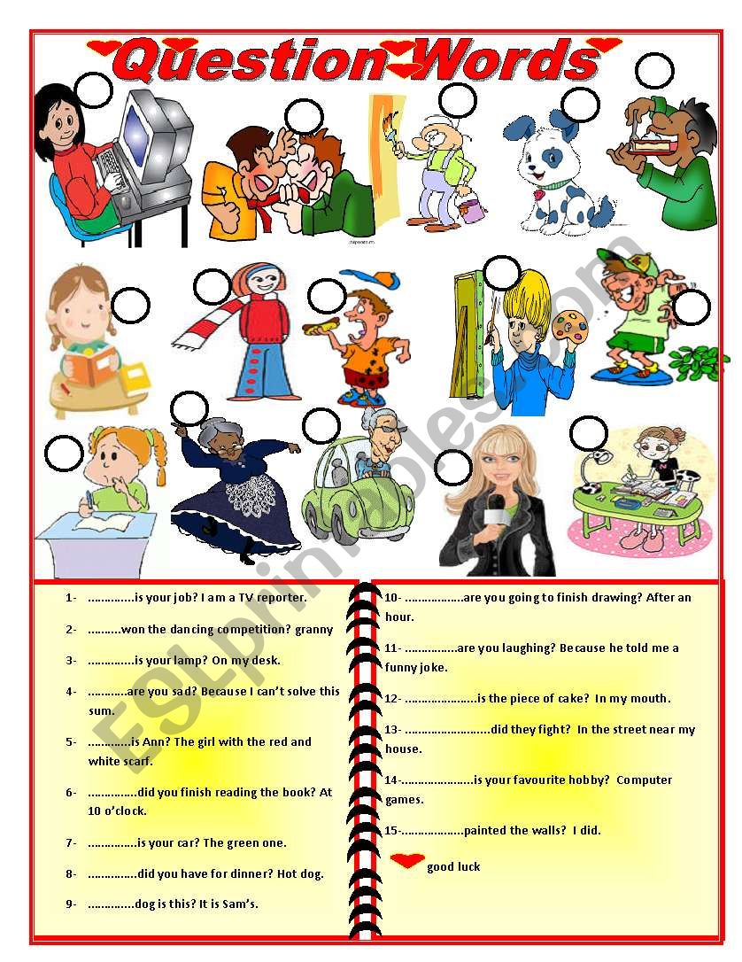 question words worksheet