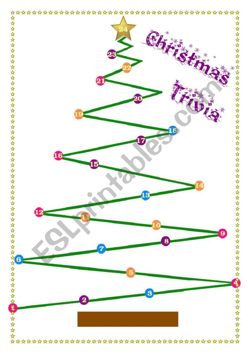 Christmas trivia Game 2/2 worksheet