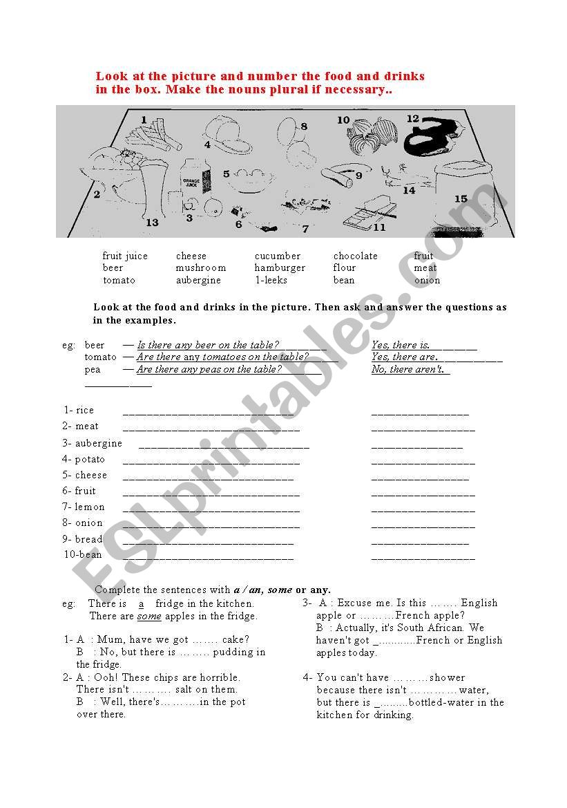 Some - Any worksheet Some - Any worksheet