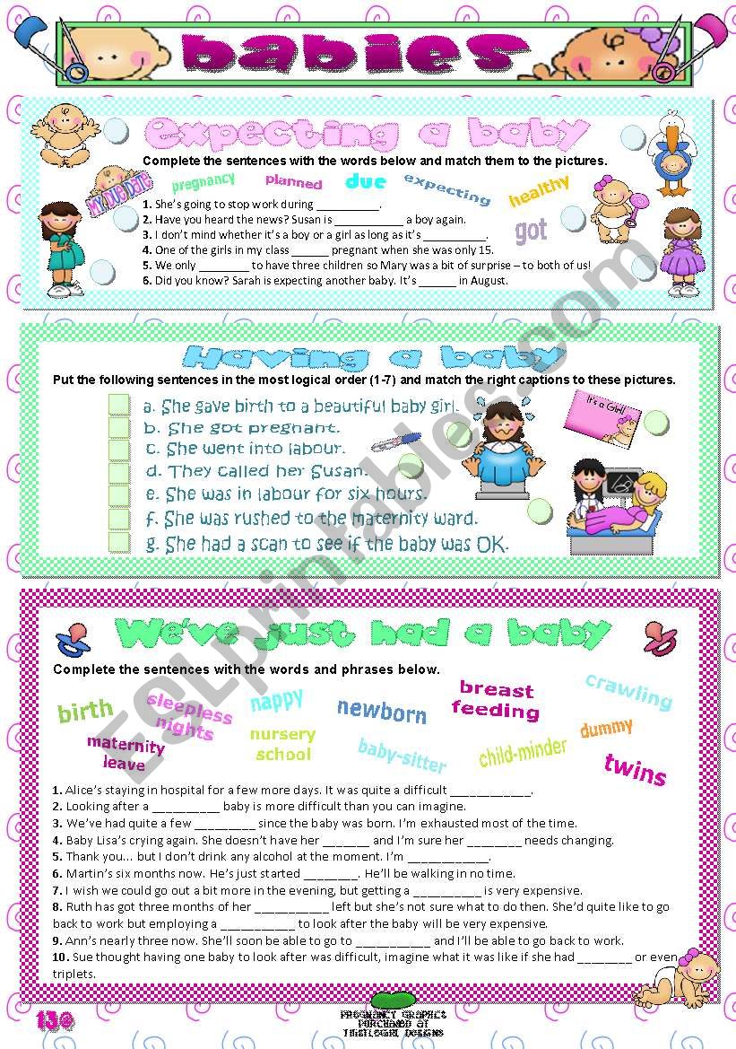 BABIES worksheet