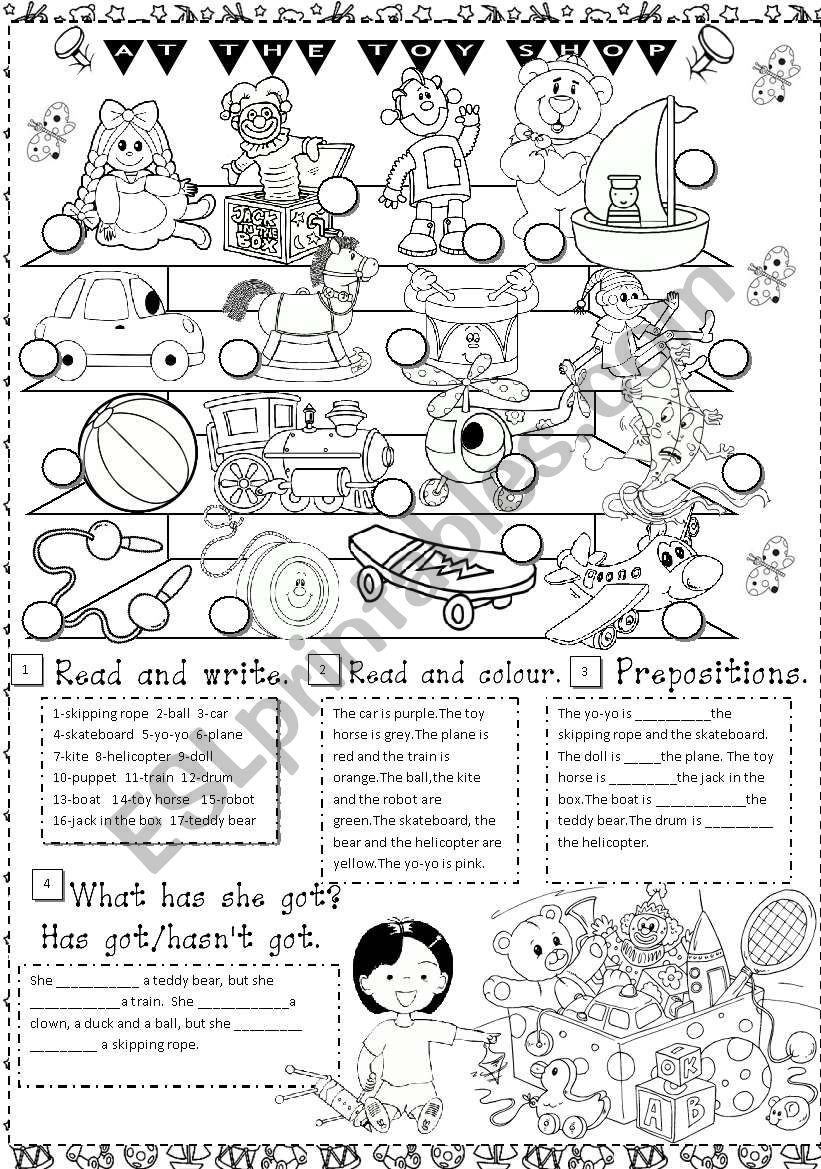 toys worksheet