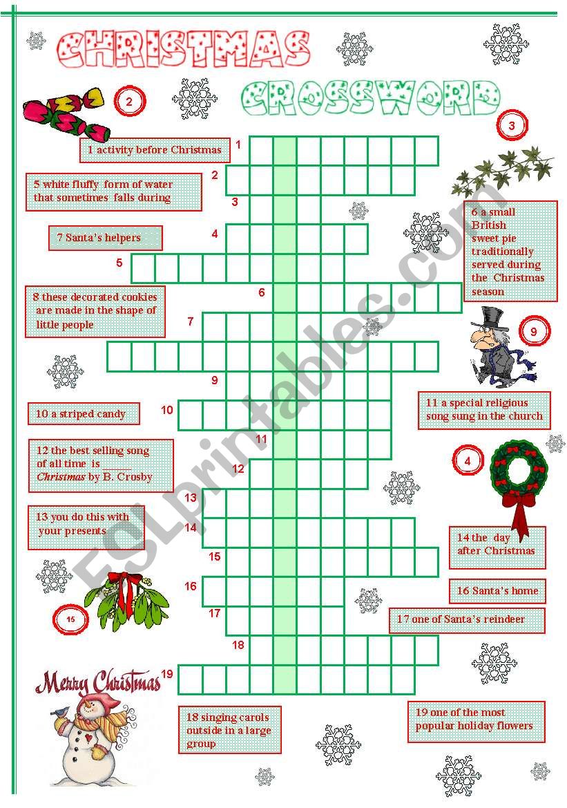 Christmas Crossword worksheet