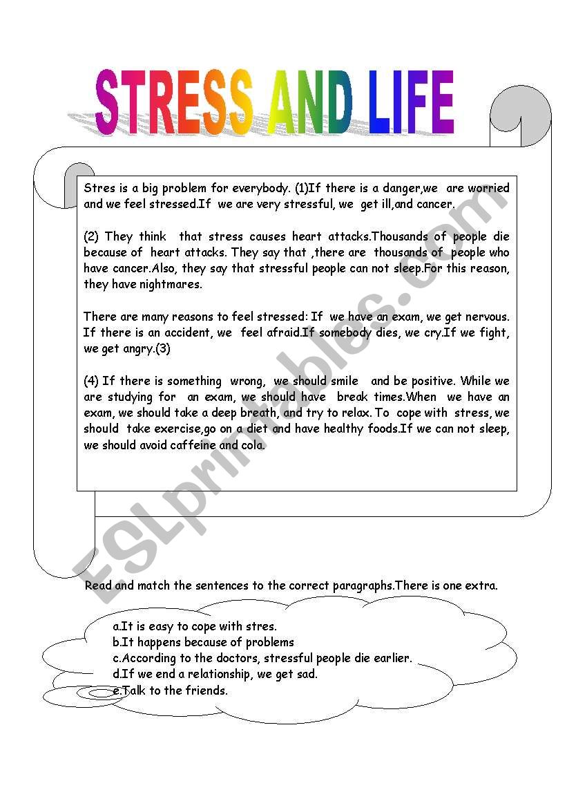 Stress worksheet