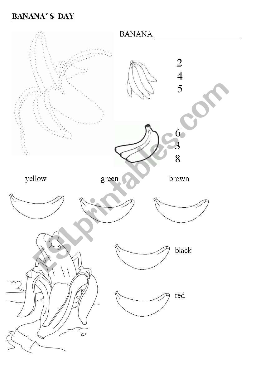 Bananas Day worksheet