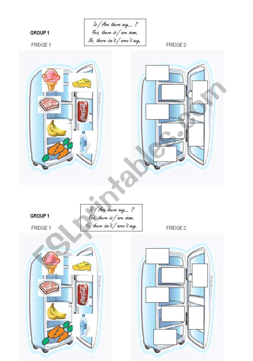 fridge n1 group work vocab food + some / any