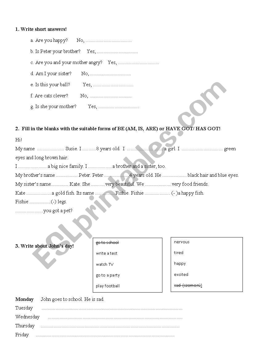 revision worksheet