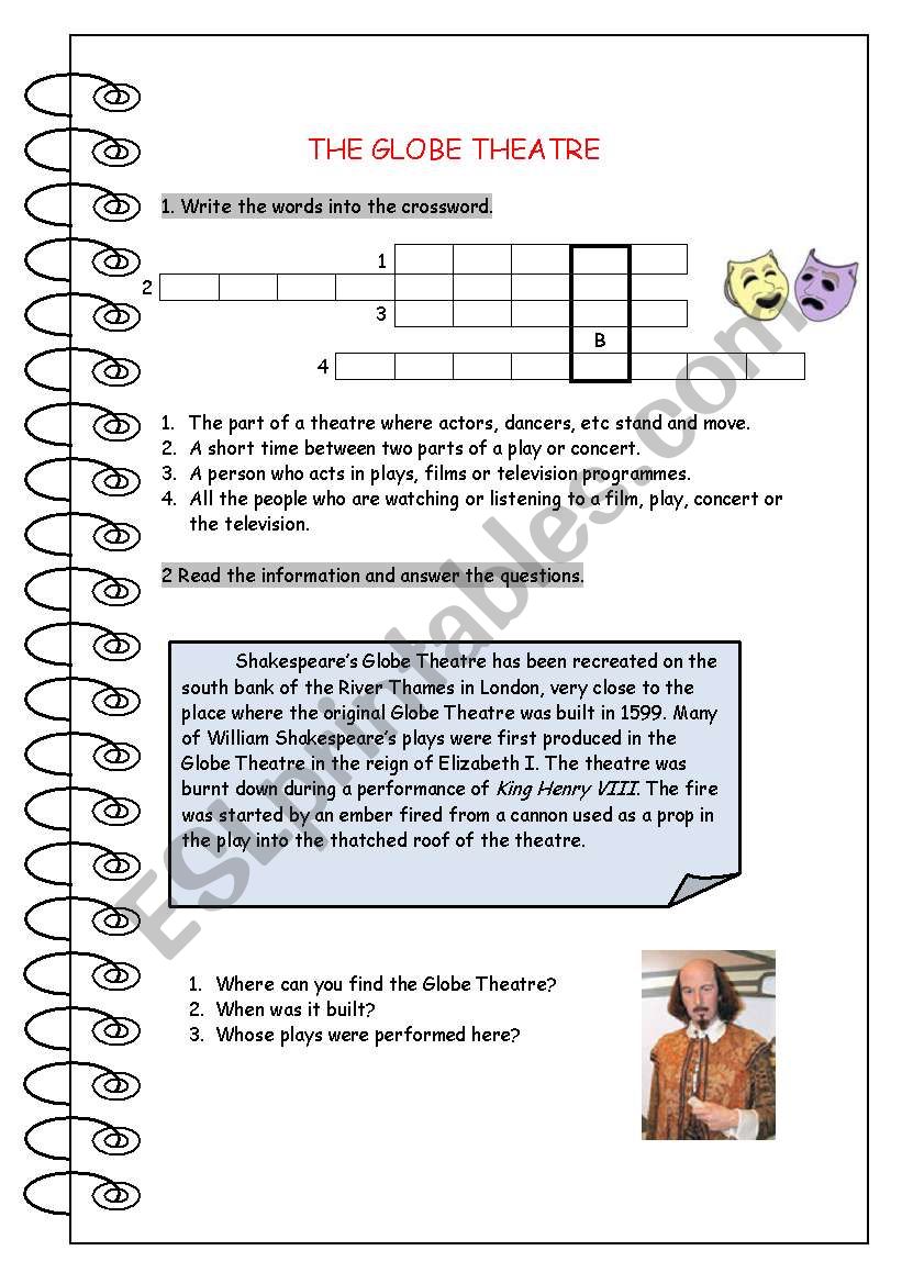 The Globe Theatre worksheet