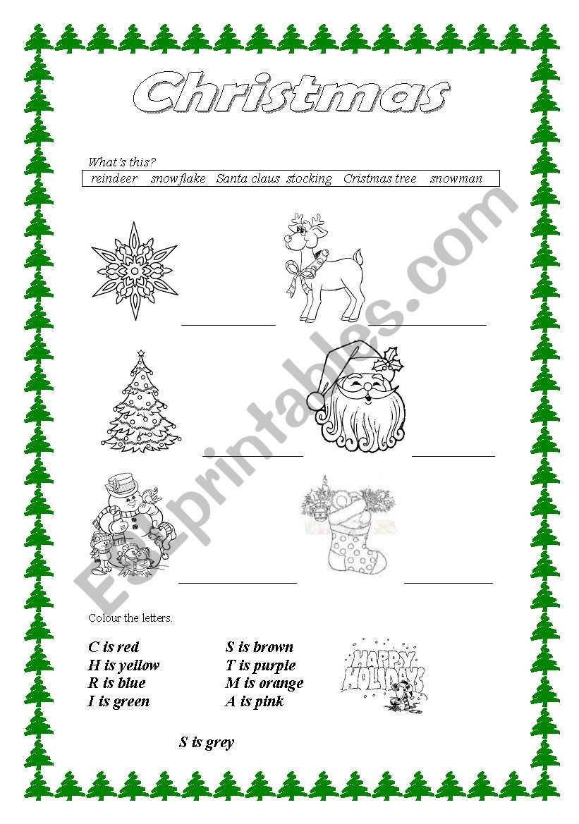 Christmas worksheet