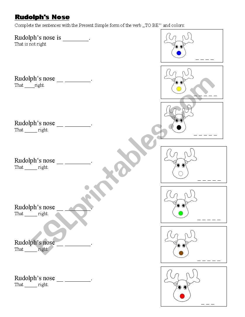 ANOTHER RUDOLPHS SONG AND WORKSHEETS