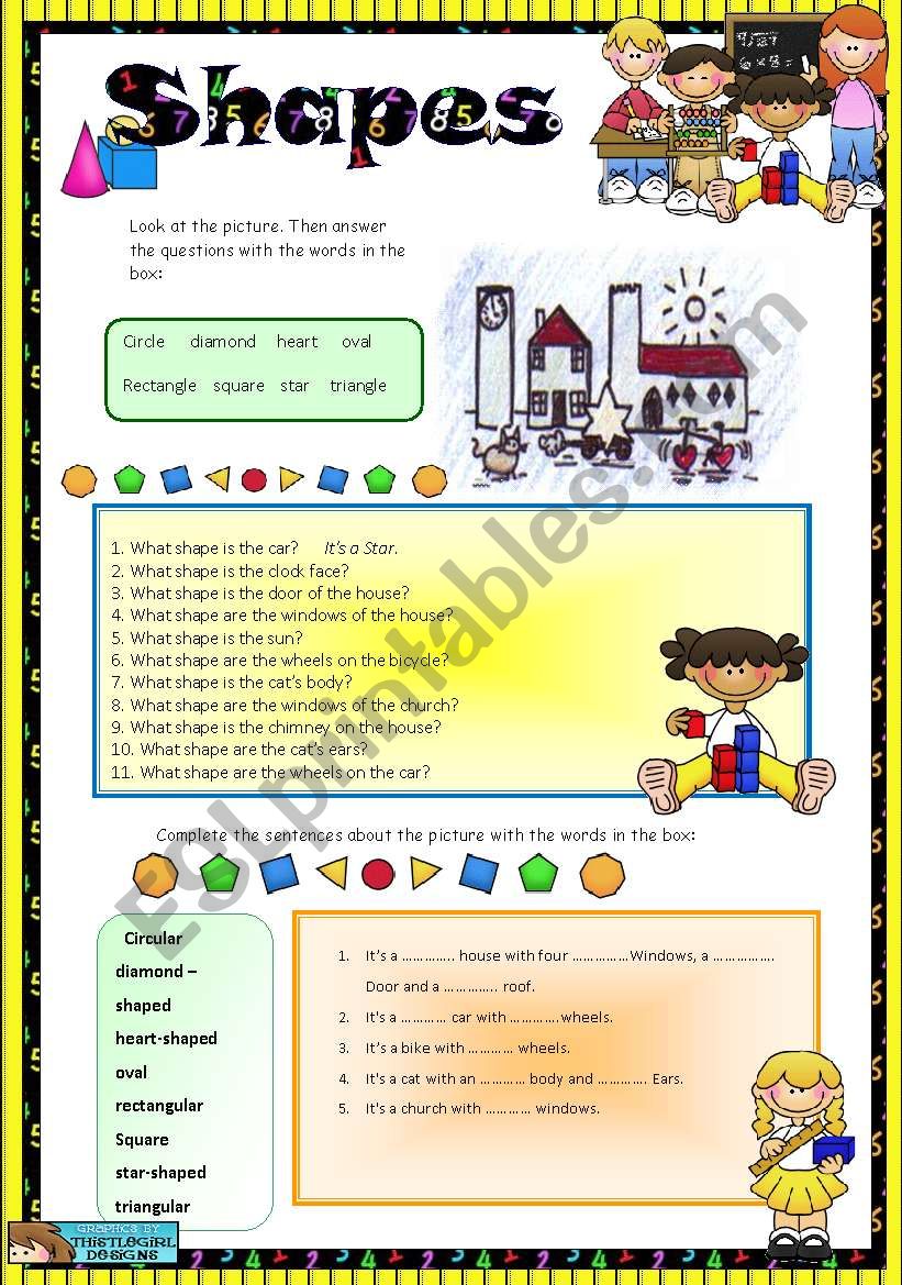 Shapes worksheet