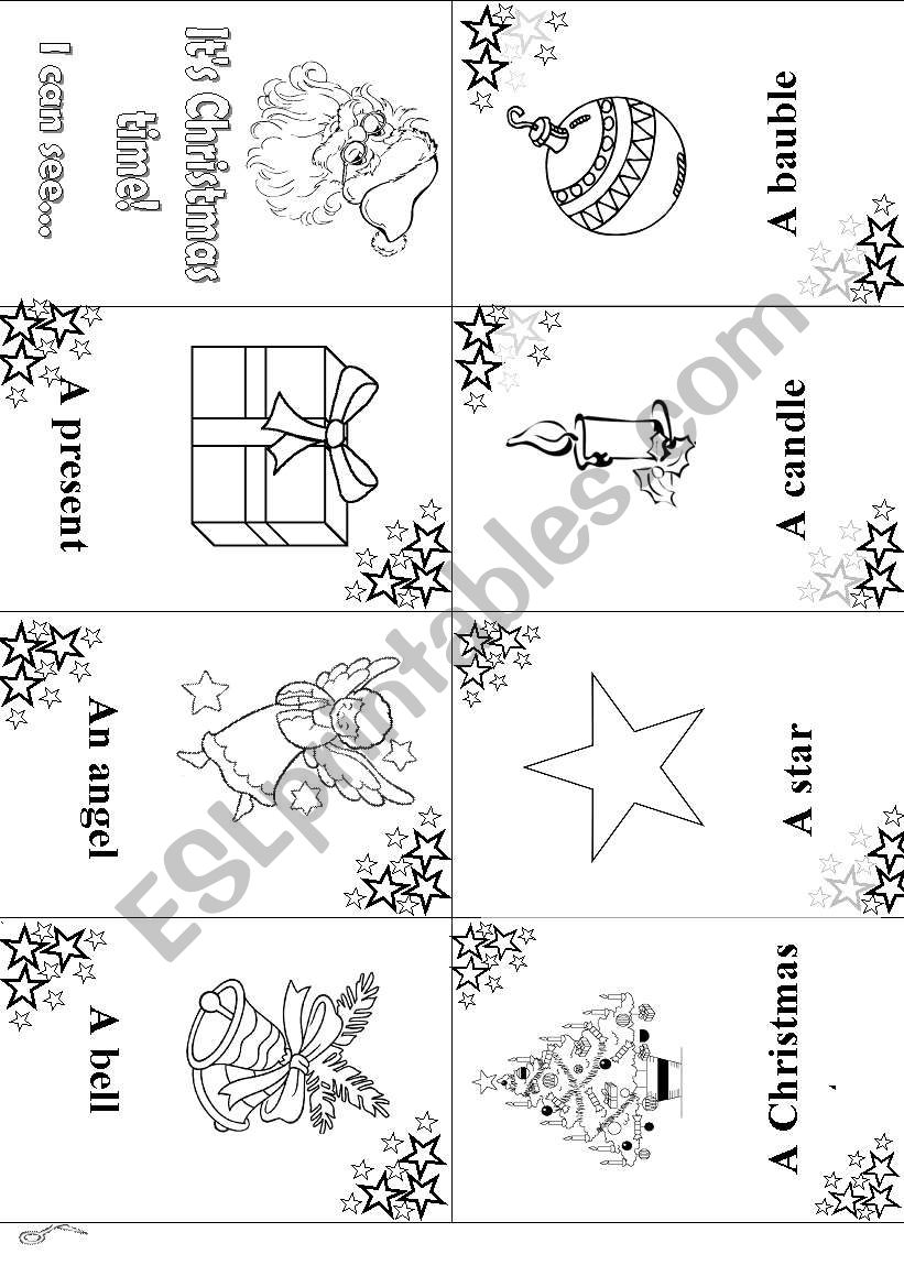 Christmas minibook worksheet