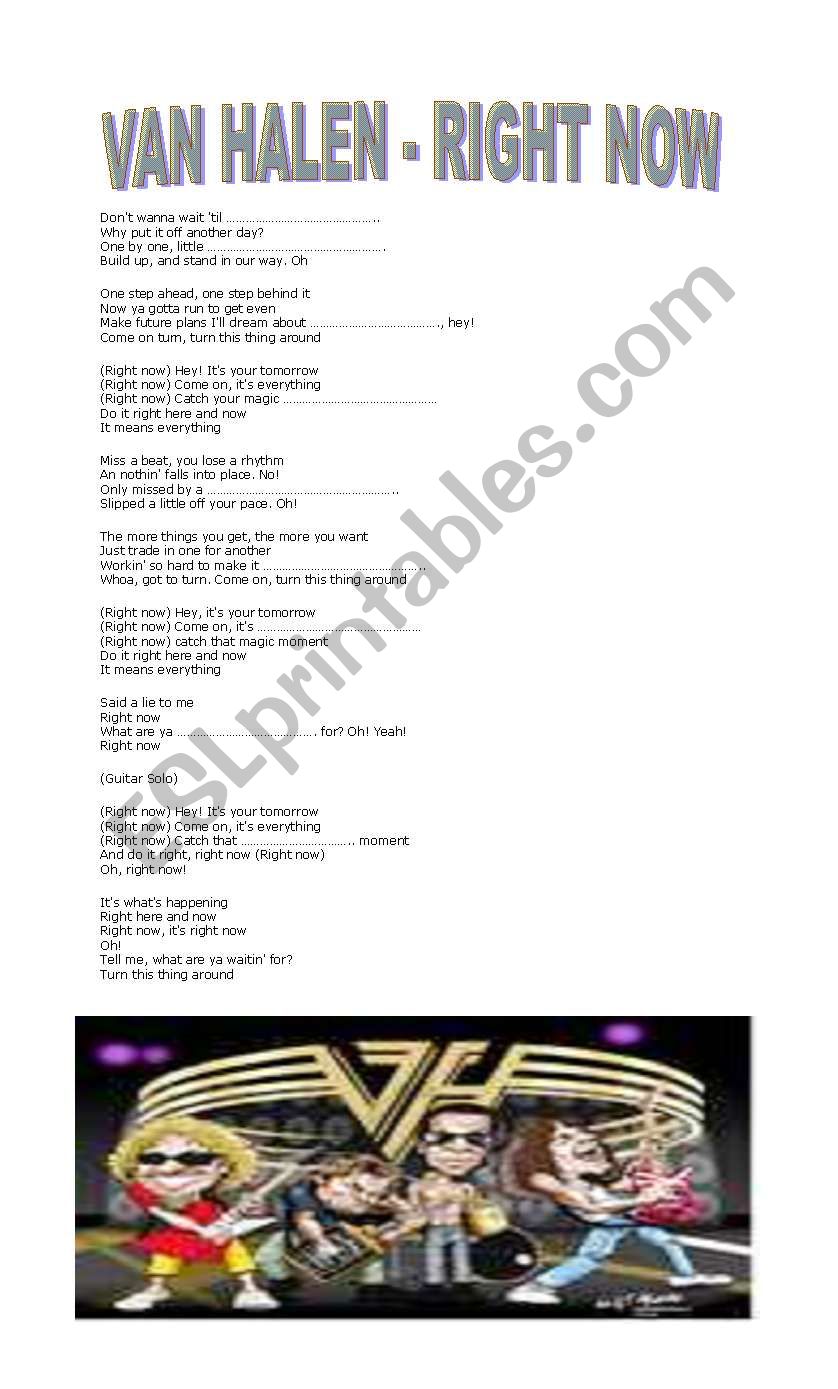 Van Halen Listening worksheet