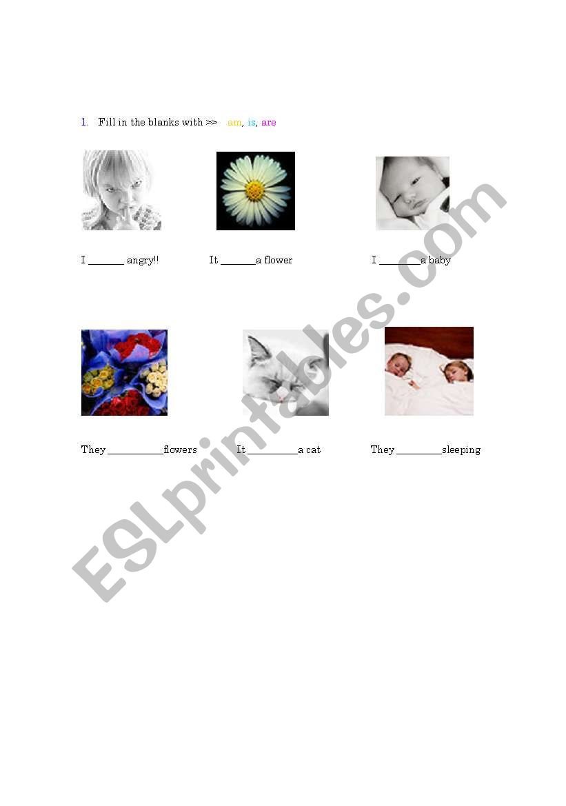 be verb worksheet
